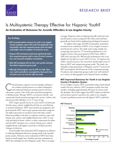 Is Multisystemic Therapy Effective for Hispanic Youth?