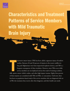 T Characteristics and Treatment Patterns of Service Members with Mild Traumatic