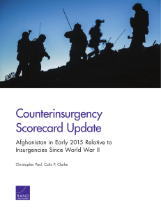 Counterinsurgency Scorecard Update Afghanistan in Early 2015 Relative to