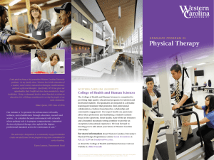 Physical Therapy GRADUATE PROGRAM IN