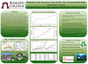 Depletion of the Resources of the Earth: The Upcoming Battlefields Abstract