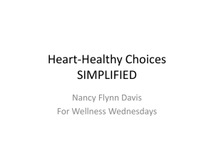 Heart-Healthy Choices SIMPLIFIED Nancy Flynn Davis For Wellness Wednesdays