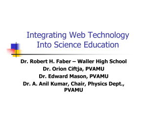 Integrating Web Technology Into Science Education