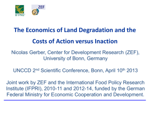 The Economics of Land Degradation and the