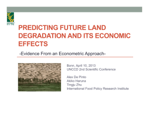 PREDICTING FUTURE LAND DEGRADATION AND ITS ECONOMIC EFFECTS -Evidence From an Econometric Approach-