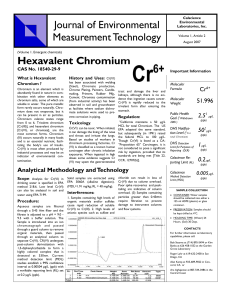 Hexavalent Chromium  CAS No. 18540-29-9