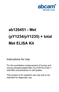 ab126451 - Met (pY1234/pY1235) + total Met ELISA Kit Instructions for Use
