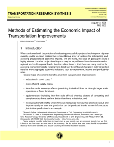 TRANSPORTATION RESEARCH SYNTHESIS