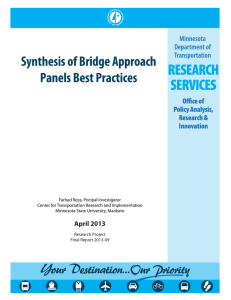 Synthesis of Bridge Approach Panels Best Practices