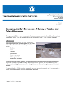 Managing Ancillary Pavements: A Survey of Practice and Related Resources