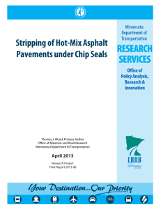 Stripping of Hot-Mix Asphalt Pavements under Chip Seals