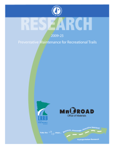 Preventative Maintenance for Recreational Trails 2009-25 h...Knowledge...In