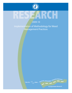 Implementation of Methodology for Weed Management Practices 2009-10