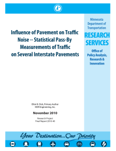 Influence of Pavement on Traffic Noise -- Statistical Pass-By Measurements of Traffic