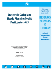 Statewide Cycloplan: Bicycle Planning Tool &amp; Participatory GIS