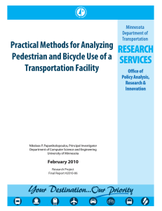 Practical Methods for Analyzing Pedestrian and Bicycle Use of a Transportation Facility