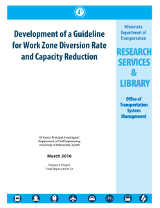 Development of a Guideline for Work Zone Diversion Rate and Capacity Reduction