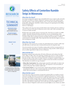 RESEARCH Safety Effects of Centerline Rumble Strips in Minnesota