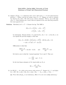 Math 6070-1, Spring 2006, University of Utah } 2. Suppose {X