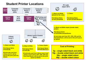 Student Printer Locations