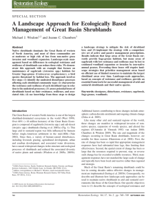 A Landscape Approach for Ecologically Based Management of Great Basin Shrublands