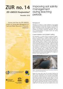 ZUR no. 14 Improving soil salinity management