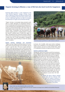 Organic farming in Bhutan: a way of life but also...