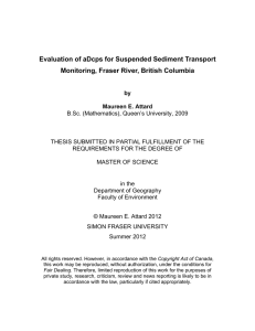 Evaluation of aDcps for Suspended Sediment Transport