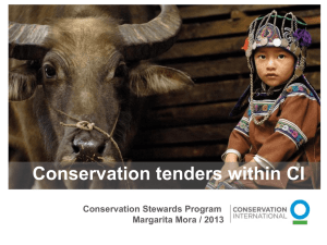 Conservation tenders within CI Conservation Stewards Program Margarita Mora / 2013
