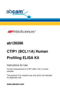 ab126586 CTIP1 (BCL11A) Human ) Human