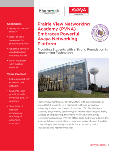 Prairie View Networking Academy (PVNA) Embraces Powerful Avaya Networking