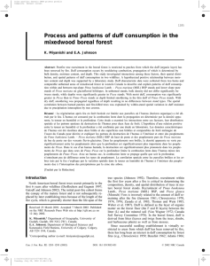 Process and patterns of duff consumption in the mixedwood boreal forest