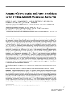 Patterns of Fire Severity and Forest Conditions DENNIS C. ODION,