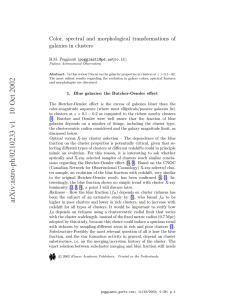 Color, spectral and morphological transformations of galaxies in clusters B.M. Poggianti ()
