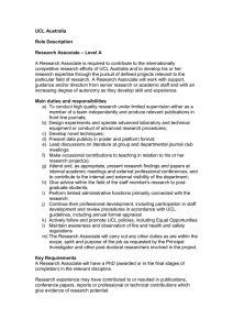 UCL Australia  Role Description – Level A