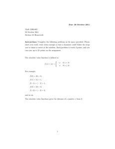 Due: 28 October 2011 Math 1090-002 22 October 2011 Section 3.6 Homework