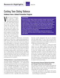 V Curbing Teen Dating Violence Evidence from a School Prevention Program