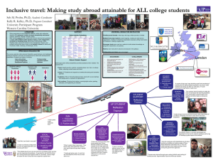 Inclusive travel: Making study abroad attainable for ALL college students  ,
