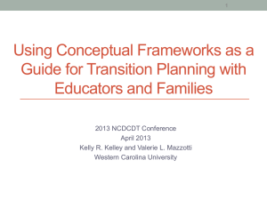 Using Conceptual Frameworks as a Guide for Transition Planning with