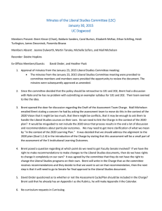 Minutes of the Liberal Studies Committee (LSC) January 30, 2015 UC Dogwood