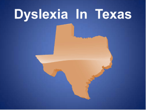 Dyslexia  In  Texas