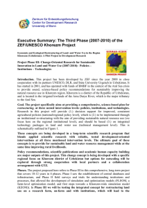 Executive Summary: The Third Phase (2007-2010) of the ZEF/UNESCO Khorezm Project