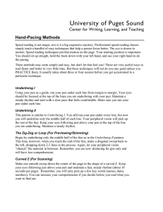University of Puget Sound Center for Writing, Learning, and Teaching Hand-Pacing Methods