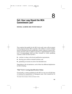 8 Exit: How Long Should the MCA Commitment Last?