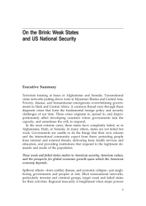 3 On the Brink: Weak States and US National Security Executive Summary