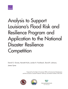 Analysis to Support Louisiana’s Flood Risk and Resilience Program and