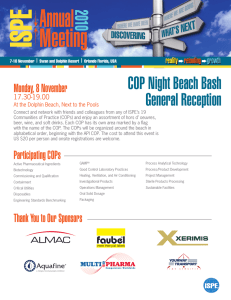 COP Night Beach Bash General Reception Monday, 8 November