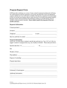 Program Request Form