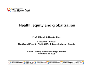 Health, equity and globalization