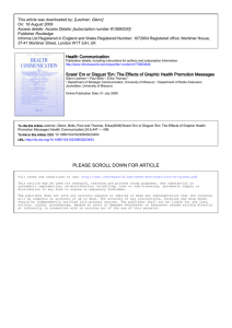 This article was downloaded by: [Leshner, Glenn] On: 18 August 2009
